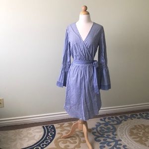 NWOT A New Day Stripe Bell Sleeve Midi dress
